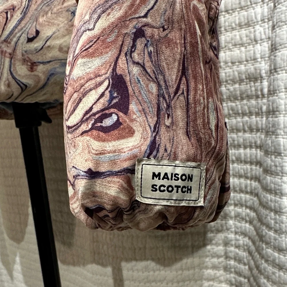 Scotch & Soda Marbleized Puffer Jacket MSRP $225 Size Large - Picture 3 of 7